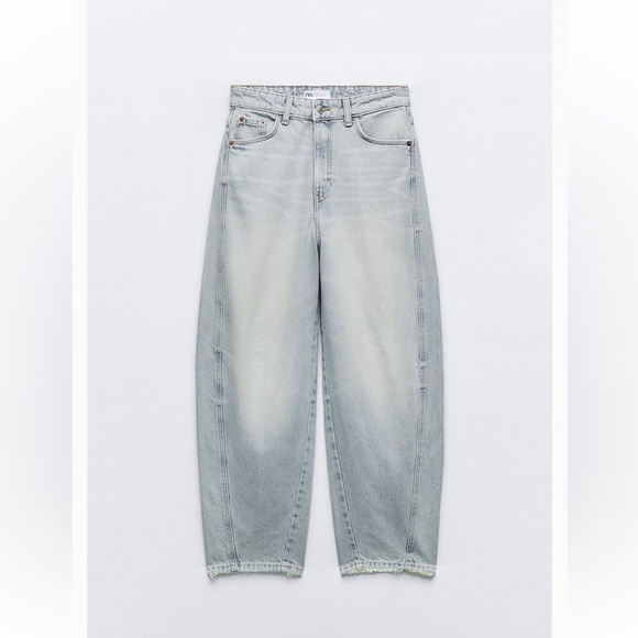Zara Denim - Zara trf mid rise tapered jeans